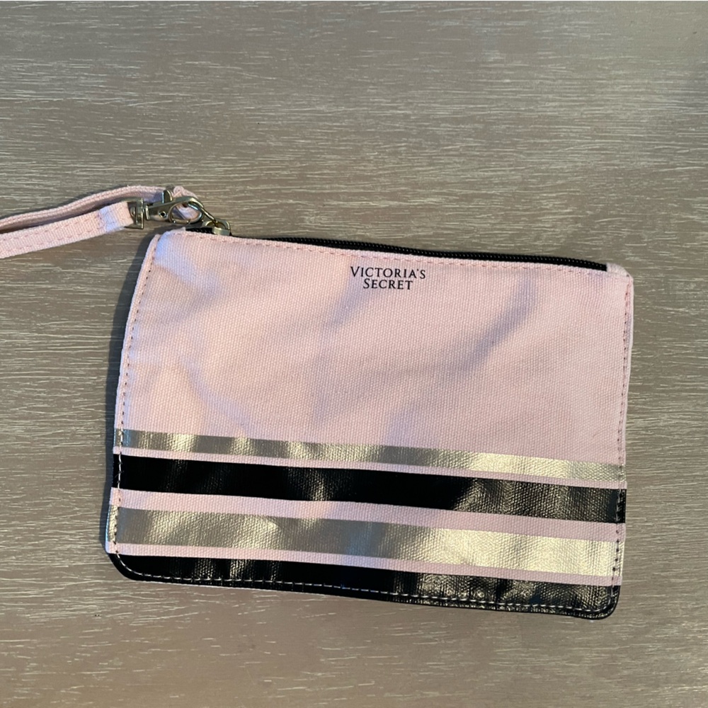Victoria's Secret Pink and Black Clutch Sleek Design